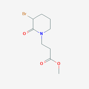 molecular formula C9H14BrNO3 B3013375 3-(3-溴-2-氧代哌啶-1-基)丙酸甲酯 CAS No. 1342507-65-6