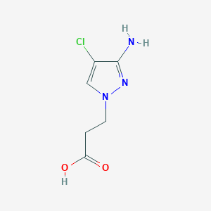 molecular formula C6H8ClN3O2 B3013380 3-(3-Amino-4-chloro-1H-pyrazol-1-YL)propanoic acid CAS No. 1006455-70-4