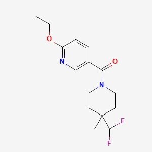 molecular formula C15H18F2N2O2 B3013381 (1,1-Difluoro-6-azaspiro[2.5]octan-6-yl)(6-ethoxypyridin-3-yl)methanone CAS No. 2097933-74-7