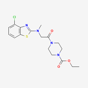 Ethyl 4-(2-((4-chlorobenzo[d]thiazol-2-yl)(methyl)amino)acetyl)piperazine-1-carboxylate