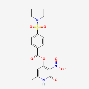 6-methyl-3-nitro-2-oxo-1,2-dihydropyridin-4-yl 4-(N,N-diethylsulfamoyl)benzoate