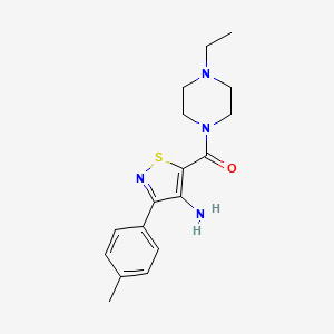 (4-Amino-3-(p-tolyl)isothiazol-5-yl)(4-ethylpiperazin-1-yl)methanone