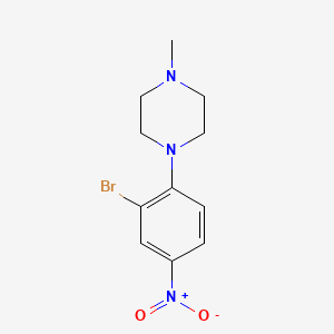 molecular formula C11H14BrN3O2 B3013405 1-(2-Bromo-4-nitrophenyl)-4-methylpiperazine CAS No. 477846-54-1