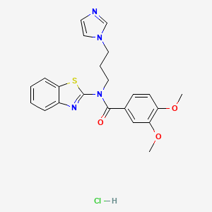 N-(3-(1H-imidazol-1-yl)propyl)-N-(benzo[d]thiazol-2-yl)-3,4-dimethoxybenzamide hydrochloride