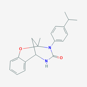 molecular formula C20H22N2O2 B3013418 3-(4-isopropylphenyl)-2-methyl-2,3,5,6-tetrahydro-4H-2,6-methano-1,3,5-benzoxadiazocin-4-one CAS No. 899784-34-0