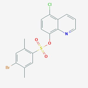 molecular formula C17H13BrClNO3S B3013464 (5-Chloroquinolin-8-yl) 4-bromo-2,5-dimethylbenzenesulfonate CAS No. 2361880-72-8