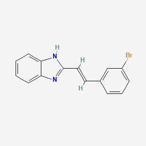 molecular formula C15H11BrN2 B3013480 (E)-2-(3-bromostyryl)-1H-benzo[d]imidazole CAS No. 783341-22-0