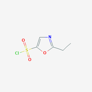 molecular formula C5H6ClNO3S B3013482 2-Ethyl-1,3-oxazole-5-sulfonyl chloride CAS No. 2386774-68-9