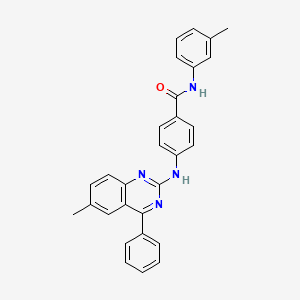 4-((6-methyl-4-phenylquinazolin-2-yl)amino)-N-(m-tolyl)benzamide