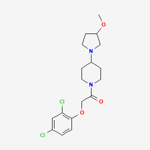 2-(2,4-Dichlorophenoxy)-1-(4-(3-methoxypyrrolidin-1-yl)piperidin-1-yl)ethan-1-one