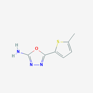 molecular formula C7H7N3OS B3013510 5-(5-Methylthiophen-2-yl)-1,3,4-oxadiazol-2-amine CAS No. 1016707-88-2