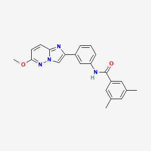 molecular formula C22H20N4O2 B3013515 N-(3-(6-甲氧基咪唑并[1,2-b]哒嗪-2-基)苯基)-3,5-二甲基苯甲酰胺 CAS No. 952968-55-7