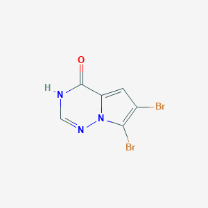 molecular formula C6H3Br2N3O B3013516 6,7-Dibromo-3h,4h-pyrrolo[2,1-f][1,2,4]triazin-4-one CAS No. 2173992-47-5