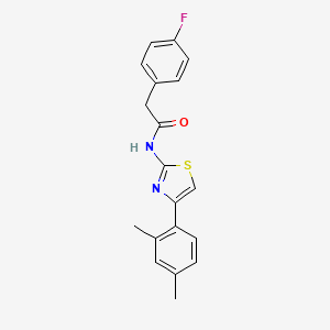 molecular formula C19H17FN2OS B3013519 N-(4-(2,4-dimethylphenyl)thiazol-2-yl)-2-(4-fluorophenyl)acetamide CAS No. 941946-39-0