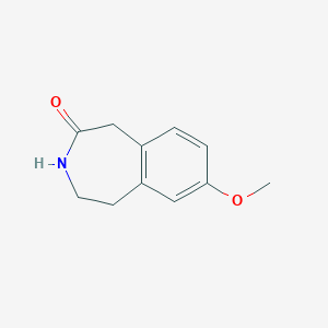 molecular formula C11H13NO2 B3013521 7-Methoxy-4,5-dihydro-1H-benzo[D]azepin-2(3H)-one CAS No. 17639-45-1