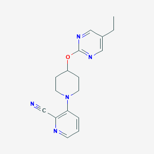 molecular formula C17H19N5O B3013523 3-[4-(5-乙基嘧啶-2-基)氧代哌啶-1-基]吡啶-2-甲腈 CAS No. 2380178-68-5