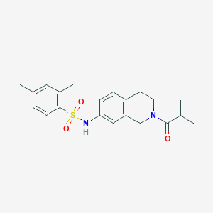 molecular formula C21H26N2O3S B3013524 N-(2-isobutyryl-1,2,3,4-tetrahydroisoquinolin-7-yl)-2,4-dimethylbenzenesulfonamide CAS No. 955648-71-2