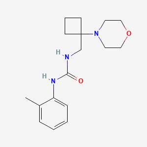 molecular formula C17H25N3O2 B3013526 1-(2-Methylphenyl)-3-[(1-morpholin-4-ylcyclobutyl)methyl]urea CAS No. 2380175-76-6