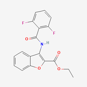 molecular formula C18H13F2NO4 B3013536 3-(2,6-二氟苯甲酰氨基)苯并呋喃-2-甲酸乙酯 CAS No. 477500-57-5