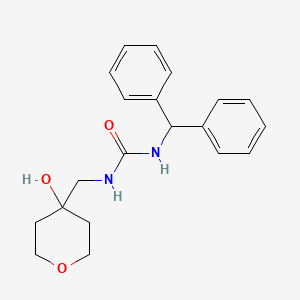 molecular formula C20H24N2O3 B3013543 1-benzhydryl-3-((4-hydroxytetrahydro-2H-pyran-4-yl)methyl)urea CAS No. 1351659-68-1
