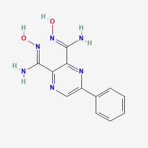 molecular formula C12H12N6O2 B3013545 5-Phenylpyrazine-2,3-dicarboxamidoxime CAS No. 1965308-68-2