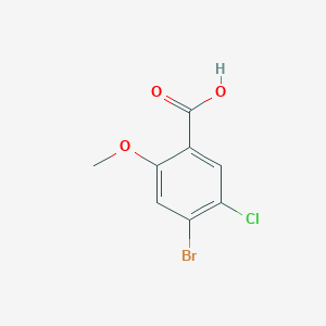 molecular formula C8H6BrClO3 B3013550 4-Bromo-5-chloro-2-methoxybenzoic acid CAS No. 1239770-84-3