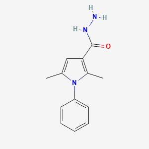 molecular formula C13H15N3O B3013564 2,5-dimethyl-1-phenyl-1H-pyrrole-3-carbohydrazide CAS No. 379254-48-5
