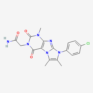 2-[6-(4-Chlorophenyl)-4,7,8-trimethyl-1,3-dioxopurino[7,8-a]imidazol-2-yl]acetamide