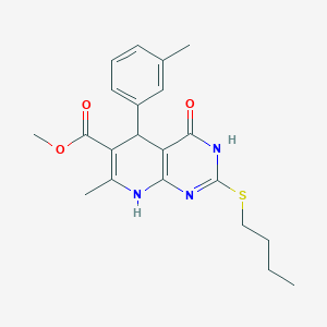 Methyl 2-(butylthio)-7-methyl-4-oxo-5-(m-tolyl)-3,4,5,8-tetrahydropyrido[2,3-d]pyrimidine-6-carboxylate