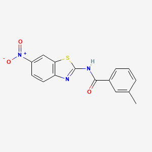 molecular formula C15H11N3O3S B3013635 3-methyl-N-(6-nitro-1,3-benzothiazol-2-yl)benzamide CAS No. 313275-81-9