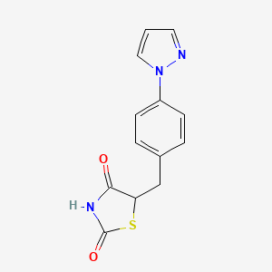 5-[4-(1H-pyrazol-1-yl)benzyl]-1,3-thiazolane-2,4-dione