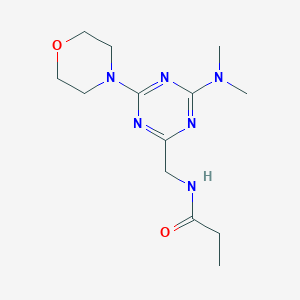 N-((4-(dimethylamino)-6-morpholino-1,3,5-triazin-2-yl)methyl)propionamide