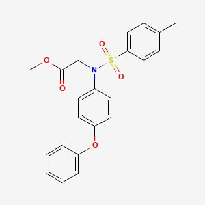 molecular formula C22H21NO5S B3013662 Methyl N-[(4-methylphenyl)sulfonyl]-N-(4-phenoxyphenyl)glycinate CAS No. 884986-69-0