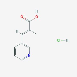 molecular formula C9H10ClNO2 B3013663 2-Methyl-3-(pyridin-3-yl)prop-2-enoic acid hydrochloride CAS No. 1909358-89-9