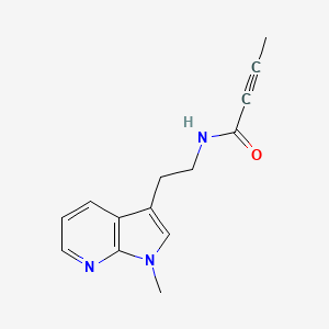 molecular formula C14H15N3O B3013664 N-[2-(1-Methylpyrrolo[2,3-b]pyridin-3-yl)ethyl]but-2-ynamide CAS No. 2411200-80-9