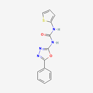 B3013677 1-(5-Phenyl-1,3,4-oxadiazol-2-yl)-3-(thiophen-2-yl)urea CAS No. 1219903-12-4