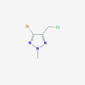 molecular formula C4H5BrClN3 B3013695 4-Bromo-5-(chloromethyl)-2-methyltriazole CAS No. 2580184-30-9