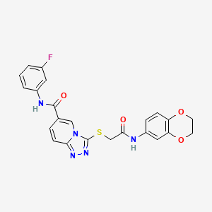 molecular formula C23H18FN5O4S B3013696 N-(3-乙氧基丙基)-4-氧代-4-(4-[1,3]噻唑并[5,4-b]吡啶-2-基-1,4-二氮杂环戊烷-1-基)丁酰胺 CAS No. 1112332-82-7
