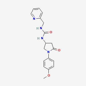 1-(1-(4-Methoxyphenyl)-5-oxopyrrolidin-3-yl)-3-(pyridin-2-ylmethyl)urea