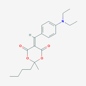 molecular formula C20H27NO4 B301370 2-Butyl-5-[4-(diethylamino)benzylidene]-2-methyl-1,3-dioxane-4,6-dione 