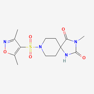 8-[(3,5-dimethyl-1,2-oxazol-4-yl)sulfonyl]-3-methyl-1,3,8-triazaspiro[4.5]decane-2,4-dione