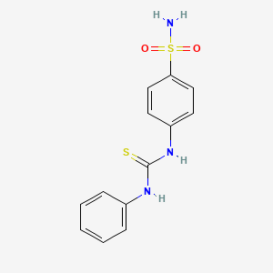 molecular formula C13H13N3O2S2 B3013707 1-Phenyl-3-(4-sulfamoylphenyl)thiourea CAS No. 4474-05-9