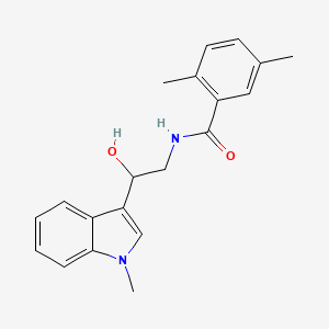 molecular formula C20H22N2O2 B3013715 N-[2-羟基-2-(1-甲基吲哚-3-基)乙基]-2,5-二甲基苯甲酰胺 CAS No. 1448045-15-5