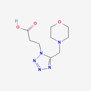 molecular formula C9H15N5O3 B3013717 3-[5-(Morpholin-4-ylmethyl)-1H-tetrazol-1-yl]-propanoic acid CAS No. 924871-15-8