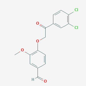 molecular formula C16H12Cl2O4 B3013721 4-[2-(3,4-二氯苯基)-2-氧代乙氧基]-3-甲氧基苯甲醛 CAS No. 723333-45-7
