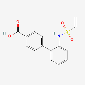 molecular formula C15H13NO4S B3013746 4-[2-(Ethenylsulfonylamino)phenyl]benzoic acid CAS No. 2249616-12-2
