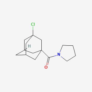 molecular formula C15H22ClNO B3013770 (3-Chloro-1-adamantyl)-pyrrolidin-1-ylmethanone CAS No. 317375-20-5