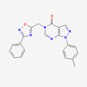 molecular formula C21H16N6O2 B3013775 N-(3-乙氧基-4-甲氧基苄基)吲哚并二氮杂卓-2-甲酰胺 CAS No. 1189709-39-4