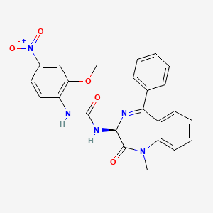 molecular formula C24H21N5O5 B3013781 1-(1-methyl-2-oxo-5-phenyl-2,3-dihydro-1H-1,4-diazepin-3-yl)-3-(2-methoxy-4-nitrophenyl)urea CAS No. 1796902-28-7