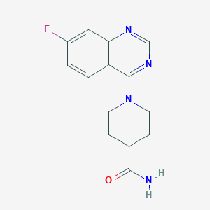 molecular formula C14H15FN4O B3013784 1-(7-Fluoroquinazolin-4-yl)piperidine-4-carboxamide CAS No. 2327259-92-5